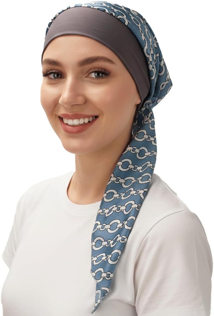 FADACHY Chemo Headwear for Women,Chemo Caps Lightweight for Summer with Head Scarf,Silky Soft Hair Turbans Fashion - Image 2